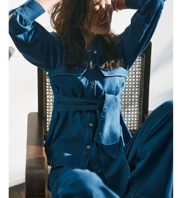 23区「【GLOW5月号掲載/洗える】ライトダンガリー ワイドパンツ」|デニム|