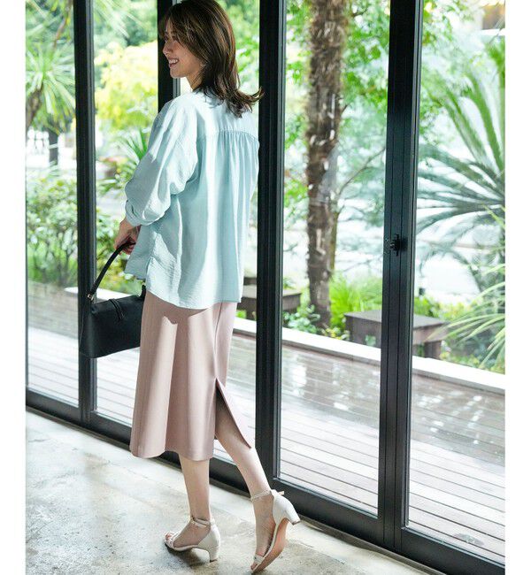 ANY SIS「シアーギャザー カーディガン」|カーディガン|