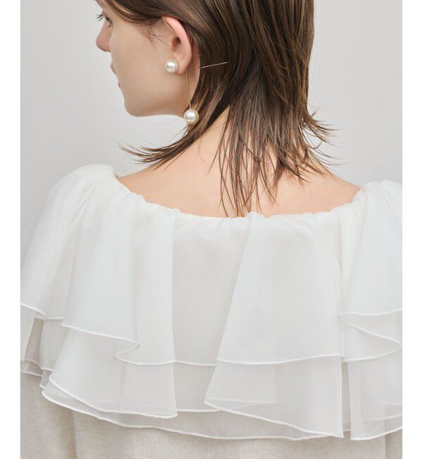 GRACE CONTINENTAL「フリルニットカーディガン」|カーディガン|