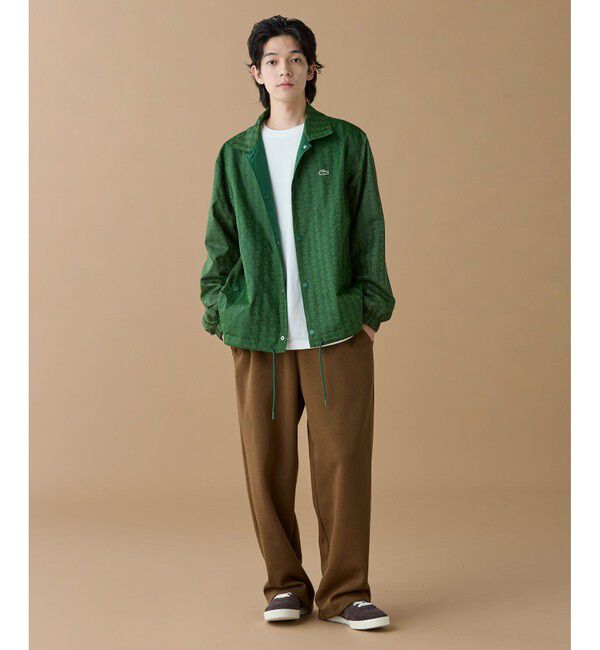 LACOSTE「撥水 リバーシブルコーチジャケット 無地&times;総柄」|ブルゾン・スタジャン|