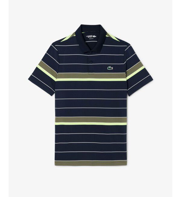 LACOSTE「ウルトラドライボーダーゴルフポロシャツ」|ポロシャツ|ネイビー