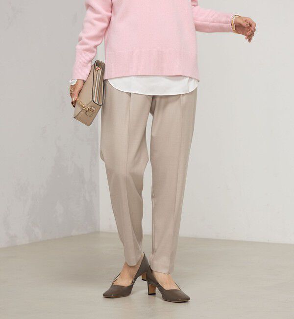 NOLLEY'S sophi「ウール混ウォッシャブルインゴムパンツ」|その他|ベージュ