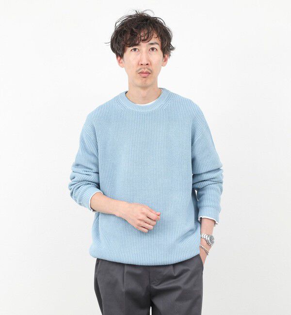 NOLLEY'S goodman「《2点セット》ウォッシャブル/抗菌加工 片畦7Gプルオーバー(ロンT付) 25AW」|ニット・セーター|