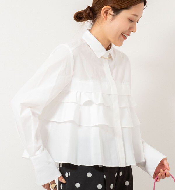 NOLLEY'S「【MARILYN MOON/マリリーンムーン】layered raffle blouse」|シャツ・ブラウス|