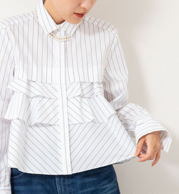 NOLLEY'S「【MARILYN MOON/マリリーンムーン】layered raffle blouse」|シャツ・ブラウス|ホワイト系4