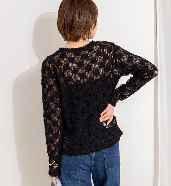 NOLLEY'S「ウォッシャブルレースロンT」|Tシャツ・カットソー|