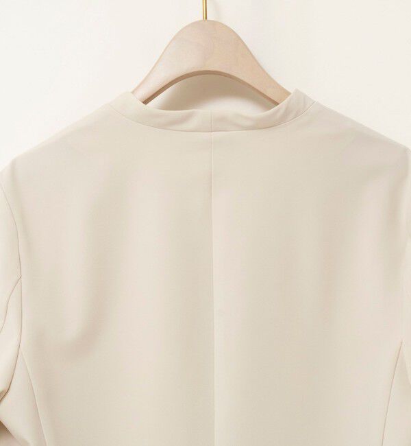 NOLLEY'S sophi「《セットアップ対応》ウォッシャブル2WAYツイルストレッチジャケット」|ノーカラージャケット|