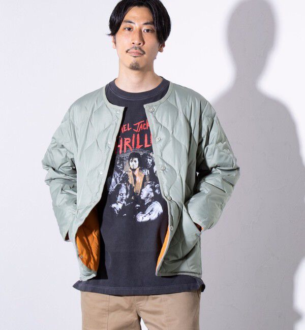 GLOSTER「【TAION/タイオン】GLOSTER別注 ミリタリーライナージャケット ノーカラーMA-1 M65」|ダウン|