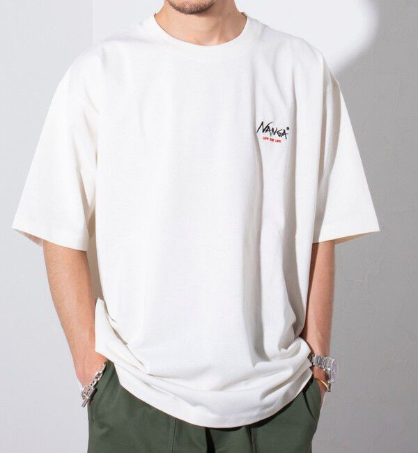 GLOSTER「【NANGA&times;GLOSTER】別注 ワンポイントロゴ刺繍 バックプリントTシャツ」|Tシャツ・カットソー|