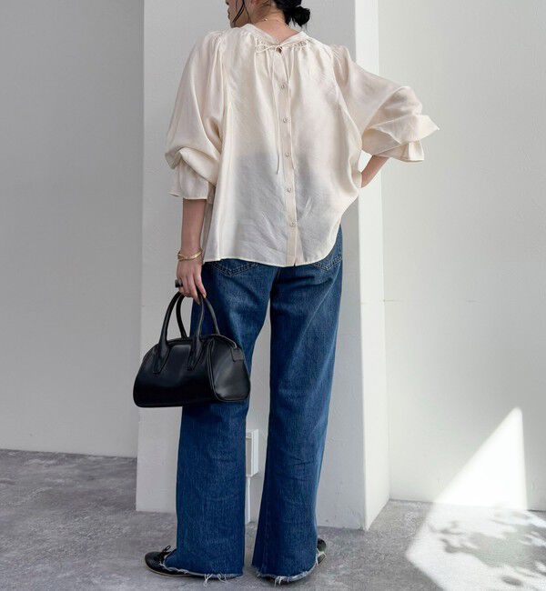 fredy emue「シャイニーシアー2WAYギャザーブラウス」|シャツ・ブラウス|