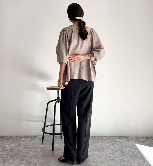 fredy emue「シャイニーシアー2WAYギャザーブラウス」|シャツ・ブラウス|