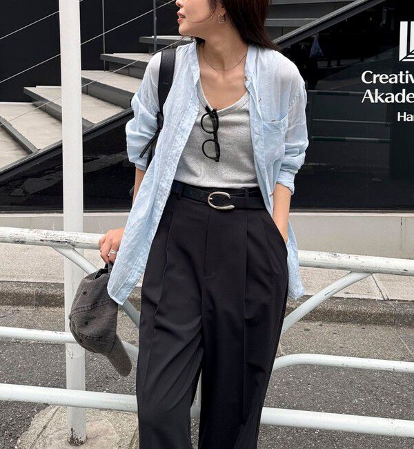 fredy emue「ラミーバンドカラーシャツ」|シャツ・ブラウス|