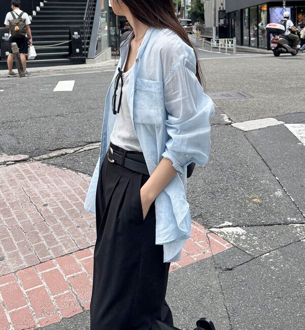 fredy emue「ラミーバンドカラーシャツ」|シャツ・ブラウス|