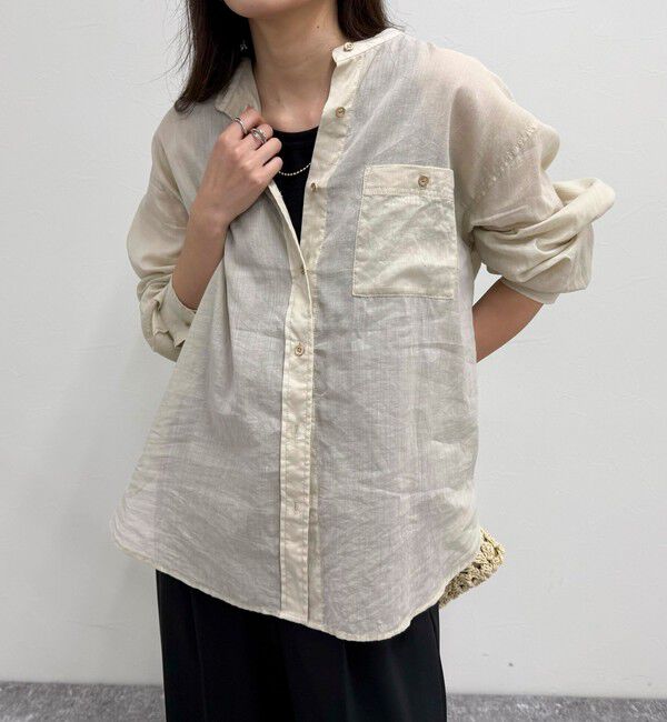 fredy emue「ラミーバンドカラーシャツ」|シャツ・ブラウス|