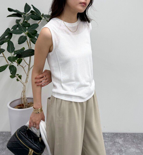 fredy emue「リネン混ノースリーブニットプルオーバー」|タンクトップ|