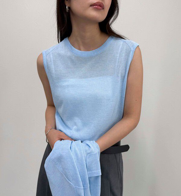fredy emue「リネン混ノースリーブニットプルオーバー」|タンクトップ|