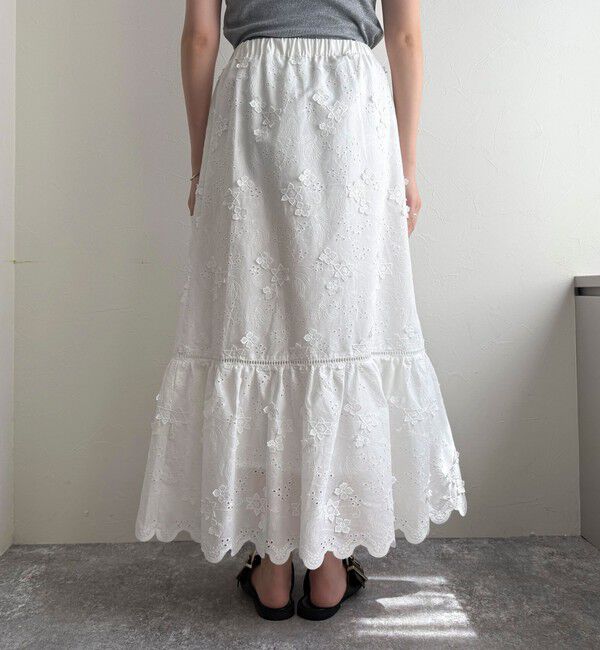 fredy emue「コットンレースギャザースカート」|スカート|