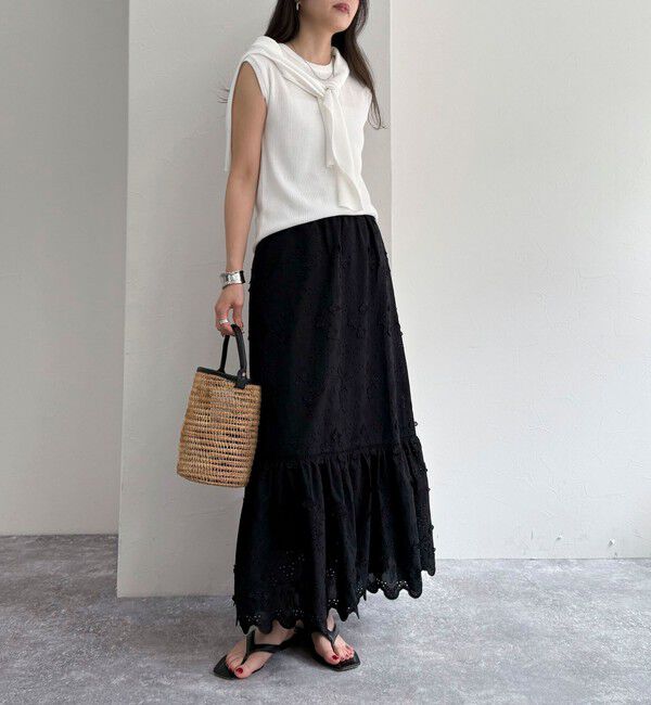fredy emue「コットンレースギャザースカート」|スカート|