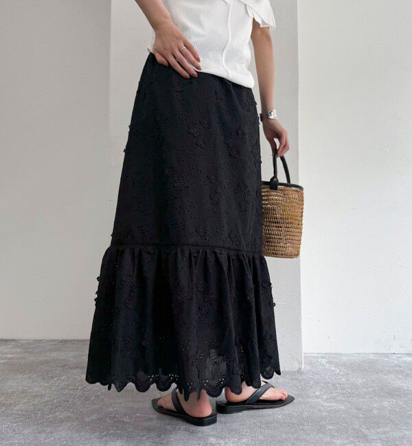 fredy emue「コットンレースギャザースカート」|スカート|