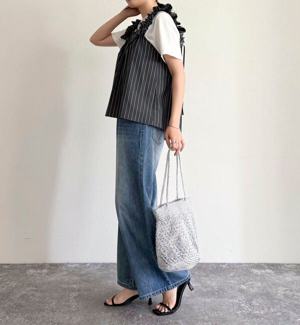 fredy emue「マルチウェイストライプノースリーブブラウス」|シャツ・ブラウス|