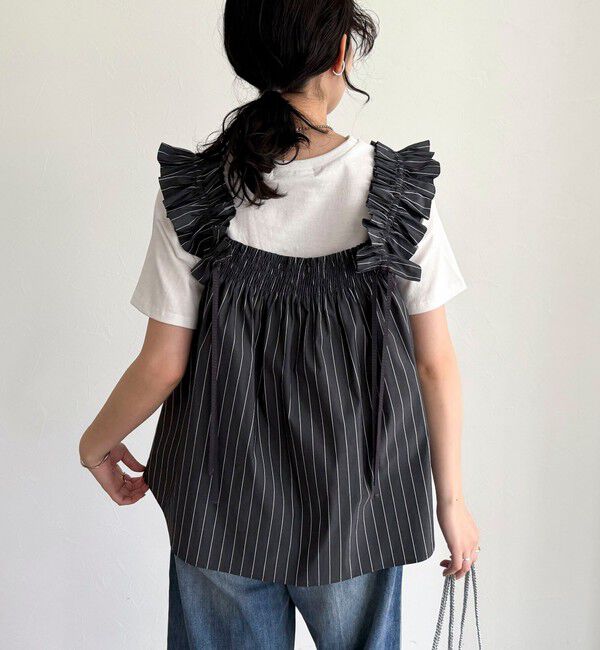fredy emue「マルチウェイストライプノースリーブブラウス」|シャツ・ブラウス|