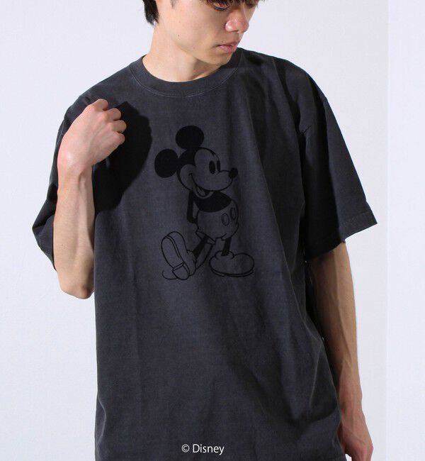 GLOSTER「【GOOD ROCK SPEED】MICKEY / フロッキープリントTシャツ」|Tシャツ・カットソー|