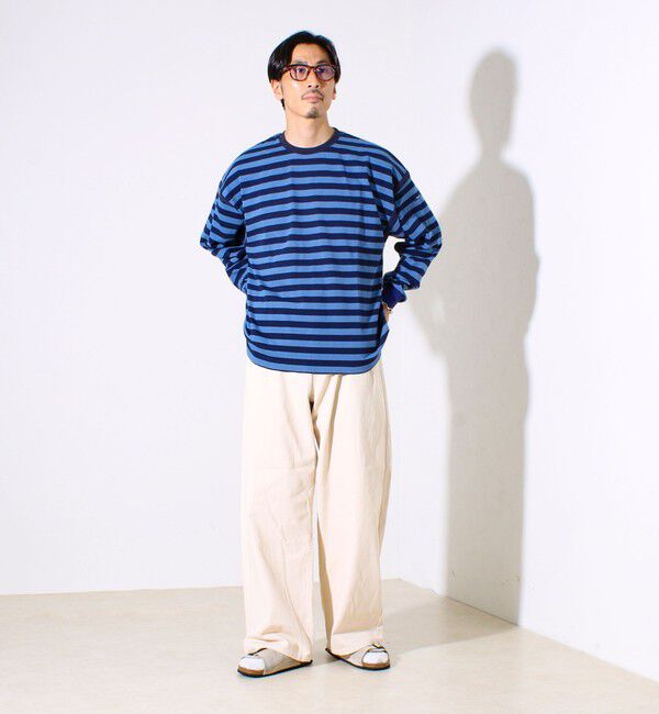 GLOSTER「【ワイド好き必見】ダック地 ワイドシルエットパンツ」|チノ|