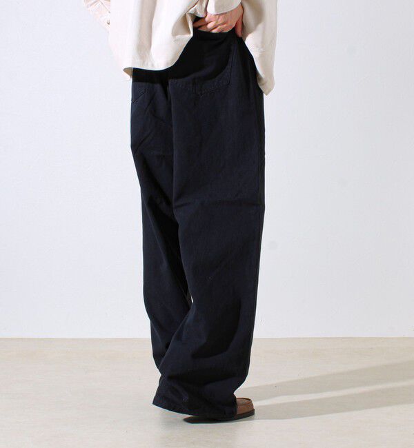 GLOSTER「【ワイド好き必見】ダック地 ワイドシルエットパンツ」|チノ|