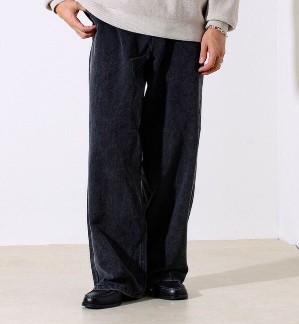 GLOSTER「【ワイド好き必見】ダック地 ワイドシルエットパンツ」|チノ|
