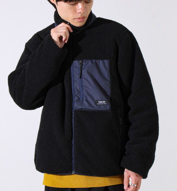 GLOSTER「【2WAYで着回せる】【UNISEX】GLOSTER配色別注 TAIONボア&times;ダウンブルゾン」|ダウン|