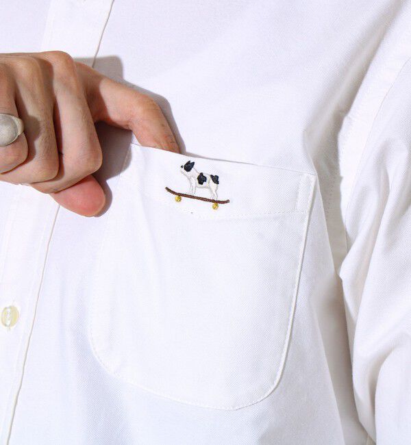 GLOSTER「【定番&times;遊び心】フレブル刺繍BDシャツ 無地/クレイジーパターン」|シャツ・ブラウス|