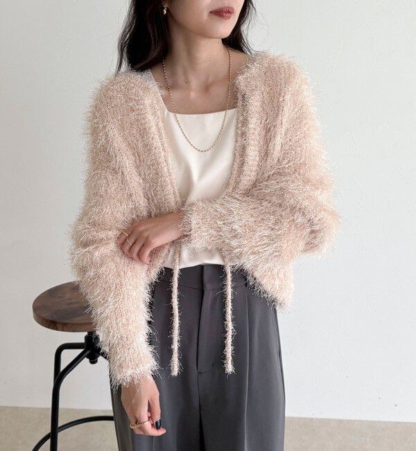 fredy emue「ポリフェザーニットボレロ」|カーディガン|