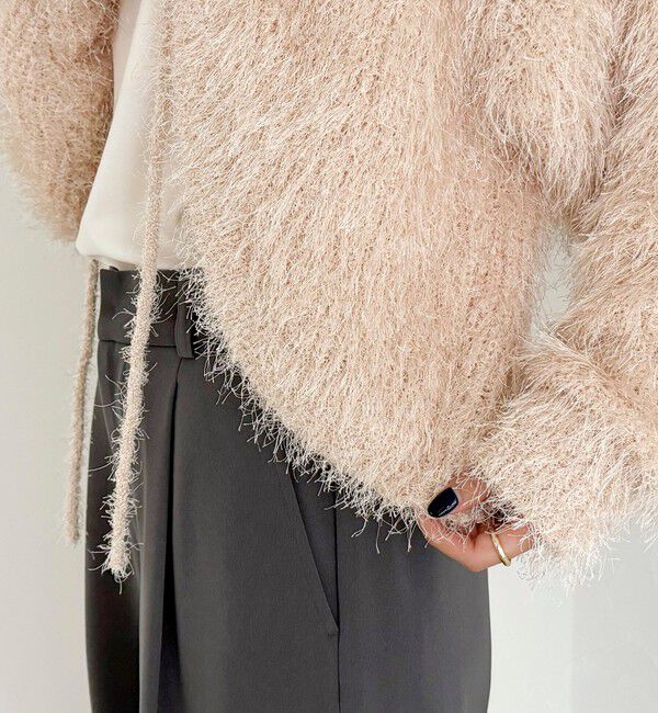 fredy emue「ポリフェザーニットボレロ」|カーディガン|