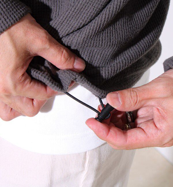 GLOSTER「【レイヤードに最適】起毛ワッフル 裾ドロストロンT」|Tシャツ・カットソー|