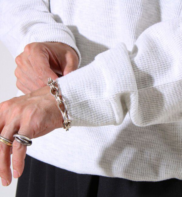 GLOSTER「【レイヤードに最適】起毛ワッフル 裾ドロストロンT」|Tシャツ・カットソー|