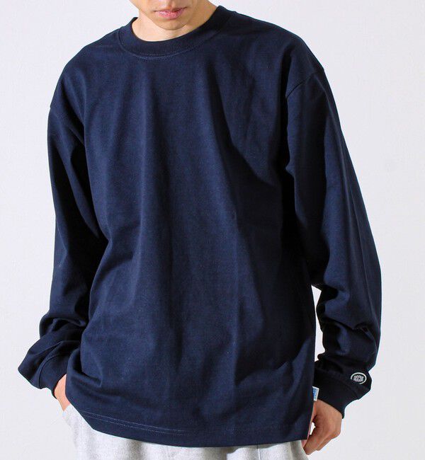 GLOSTER「【6色展開/UNISEX/ベーシック】【DISCUS】USA綿ブレンド ヘビーウエイトロンT」|Tシャツ・カットソー|ネイビー