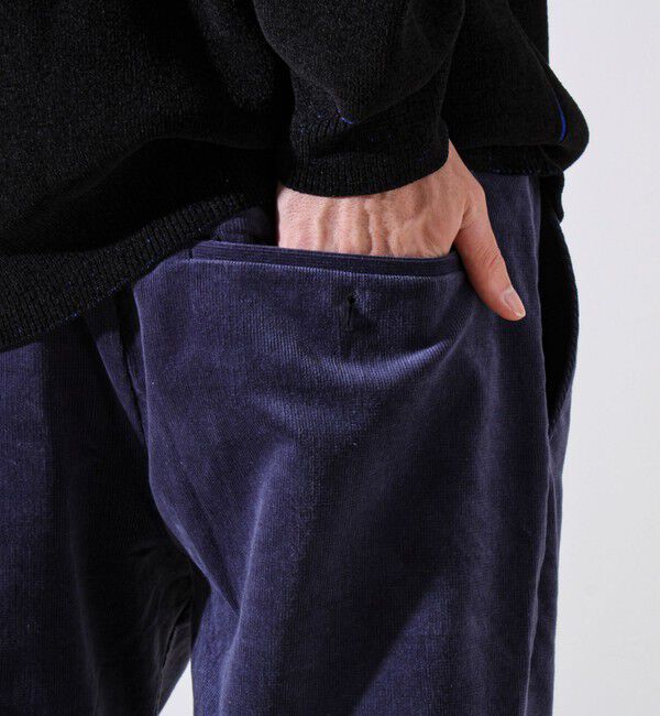 GLOSTER「【あったか快適なのに上品見え】コール裏フリースストレッチイージーパンツ」|チノ|