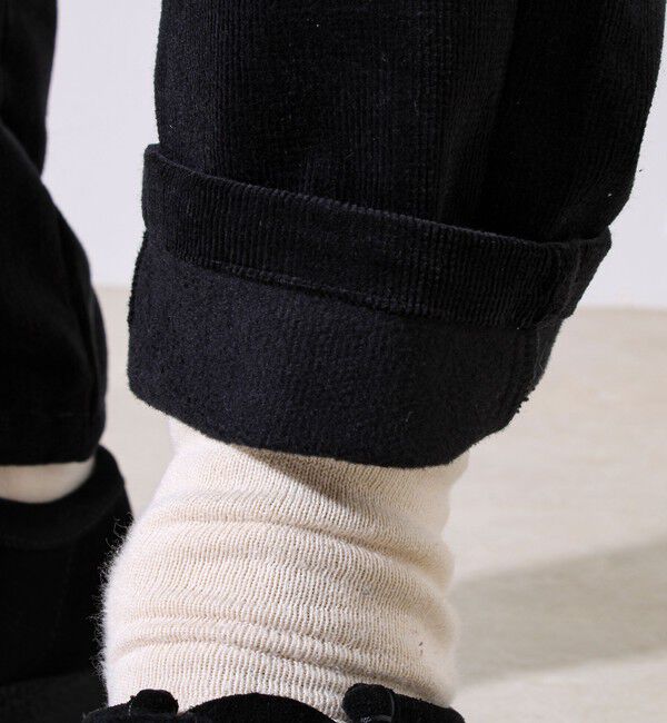 GLOSTER「【あったか快適なのに上品見え】コール裏フリースストレッチイージーパンツ」|チノ|