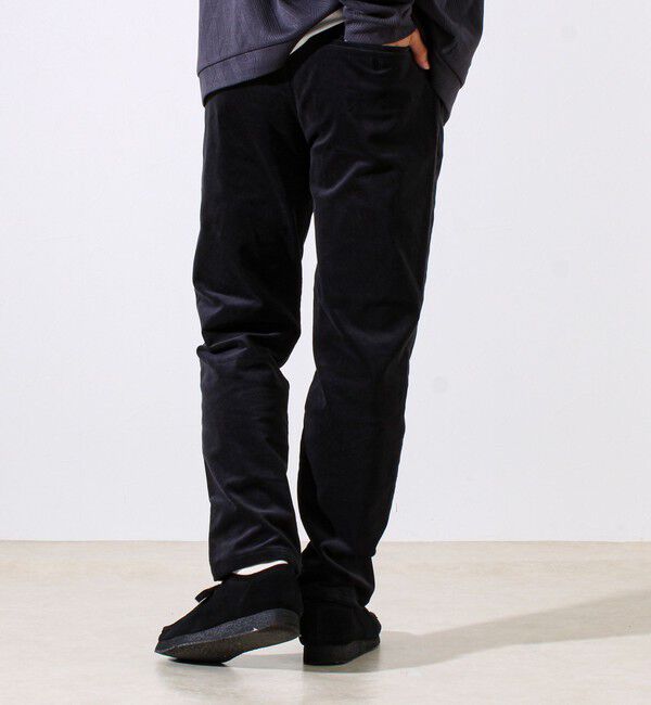 GLOSTER「【あったか快適なのに上品見え】コール裏フリースストレッチイージーパンツ」|チノ|