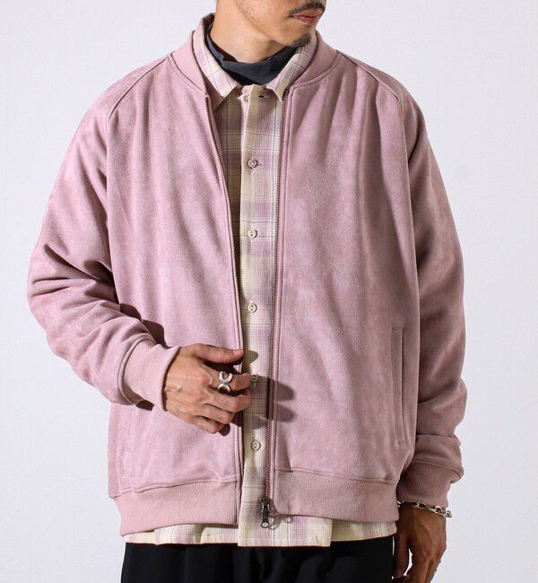GLOSTER「【秋の新定番】フェイクスエードMA-1ジップブルゾン」|ブルゾン・スタジャン|