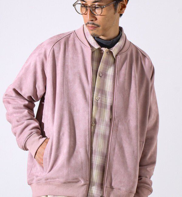 GLOSTER「【秋の新定番】フェイクスエードMA-1ジップブルゾン」|ブルゾン・スタジャン|