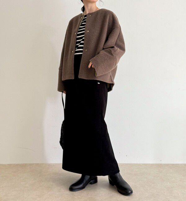 fredy emue「イタリアンエアリーノーカラーブルゾン」|ブルゾン・スタジャン|