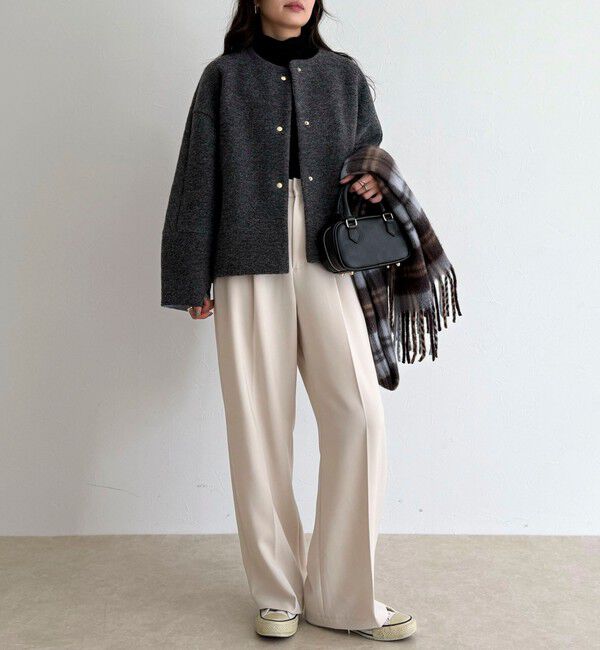 fredy emue「イタリアンエアリーノーカラーブルゾン」|ブルゾン・スタジャン|