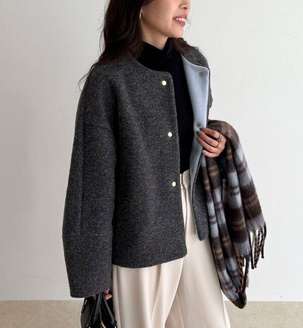 fredy emue「イタリアンエアリーノーカラーブルゾン」|ブルゾン・スタジャン|