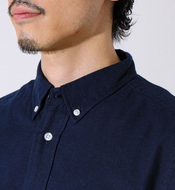 GLOSTER「【定番フレブルシリーズ】フレンチブルドッグ刺繍 ボタンダウンネルシャツ」|シャツ・ブラウス|