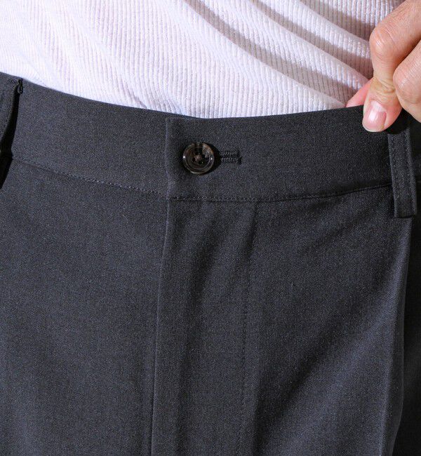 GLOSTER「【セットアップ対応】ウールライクワイドパンツ」|チノ|