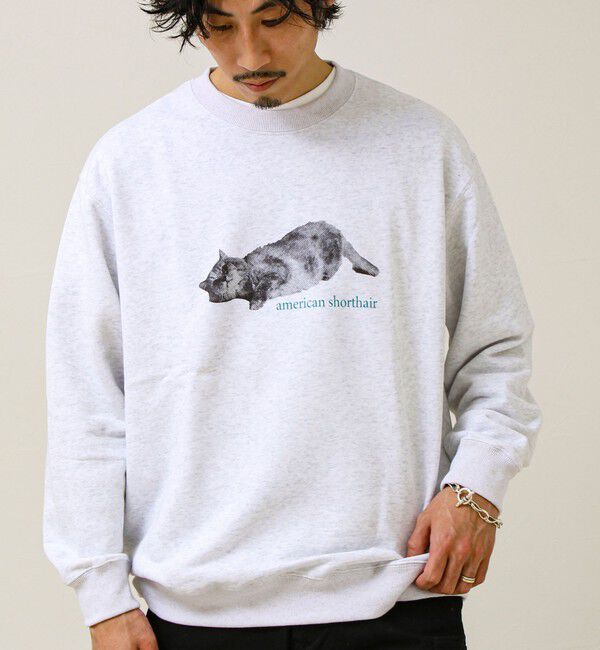 GLOSTER「【MY PET】クルーネックプリントスウェット」|スウェット・ジャージ|グレー系その他4