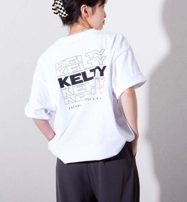 GLOSTER「【KELTY&times;GLOSTER】別注 バックタイポロゴT」|Tシャツ・カットソー|オフホワイト