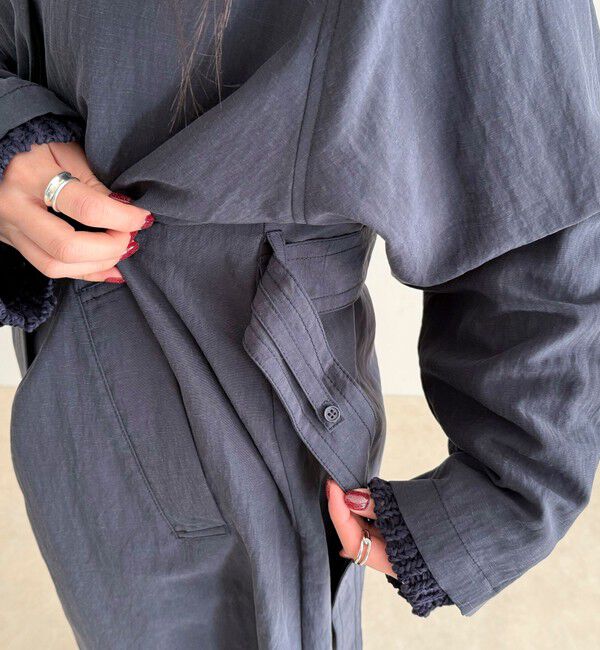 fredy emue「リネン混タンブラーステンカラーコート」|ステンカラーコート|