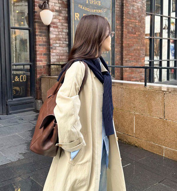 fredy emue「リネン混タンブラーステンカラーコート」|ステンカラーコート|